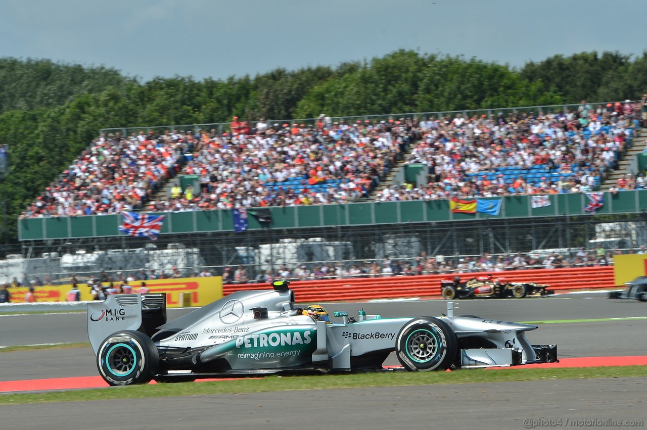 GP GRAN BRETAGNA, 30.06.2013- Gara, Lewis Hamilton (GBR) Mercedes AMG F1 W04