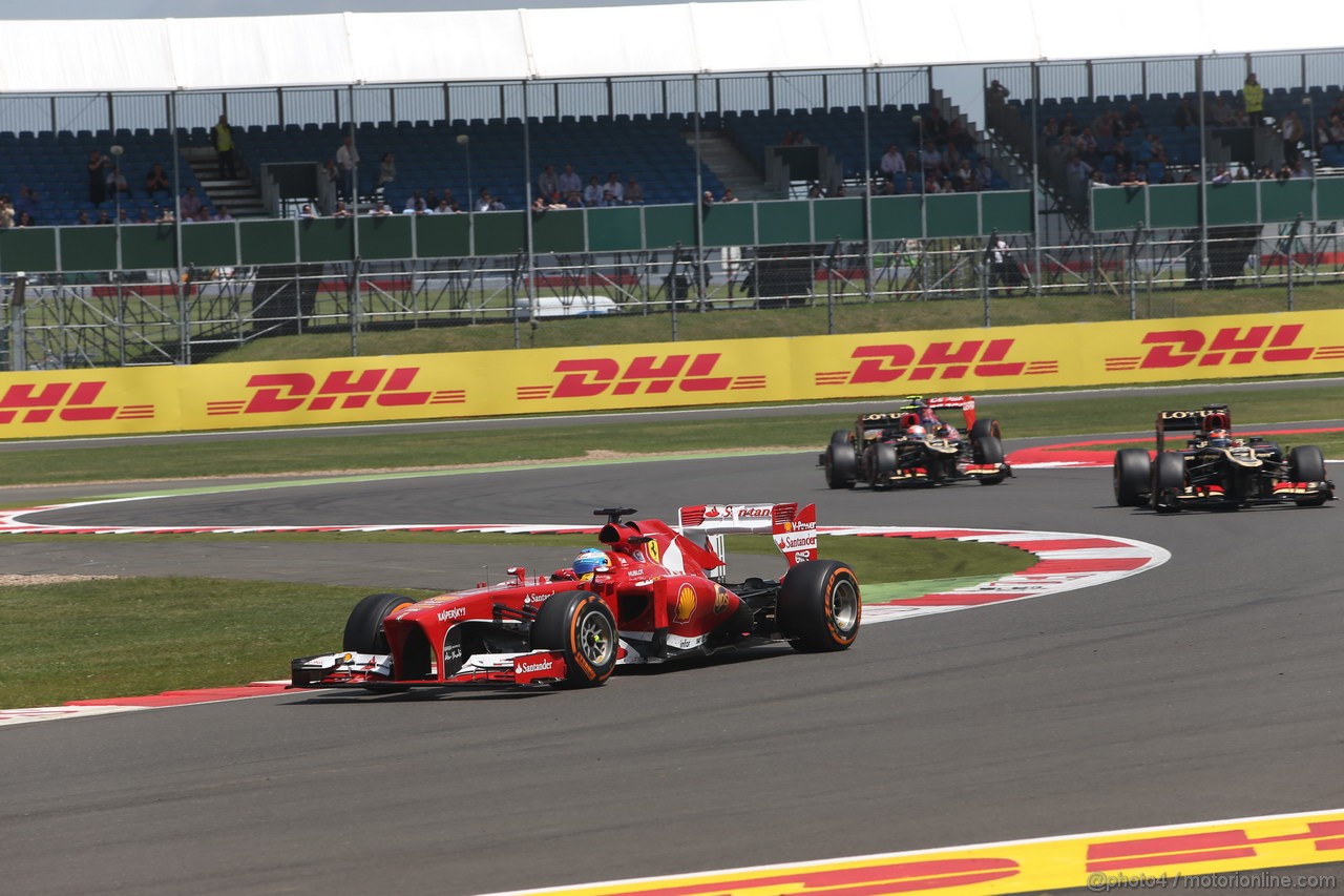 GP GRAN BRETAGNA, 30.06.2013- Gara, Fernando Alonso (ESP) Ferrari F138