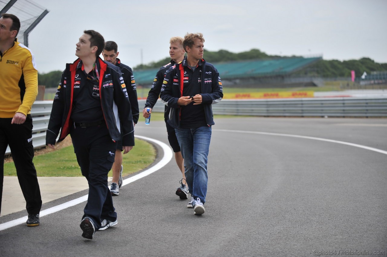 GP GRAN BRETAGNA, 27.06.2013- Sebastian Vettel (GER) Red Bull Racing RB9 