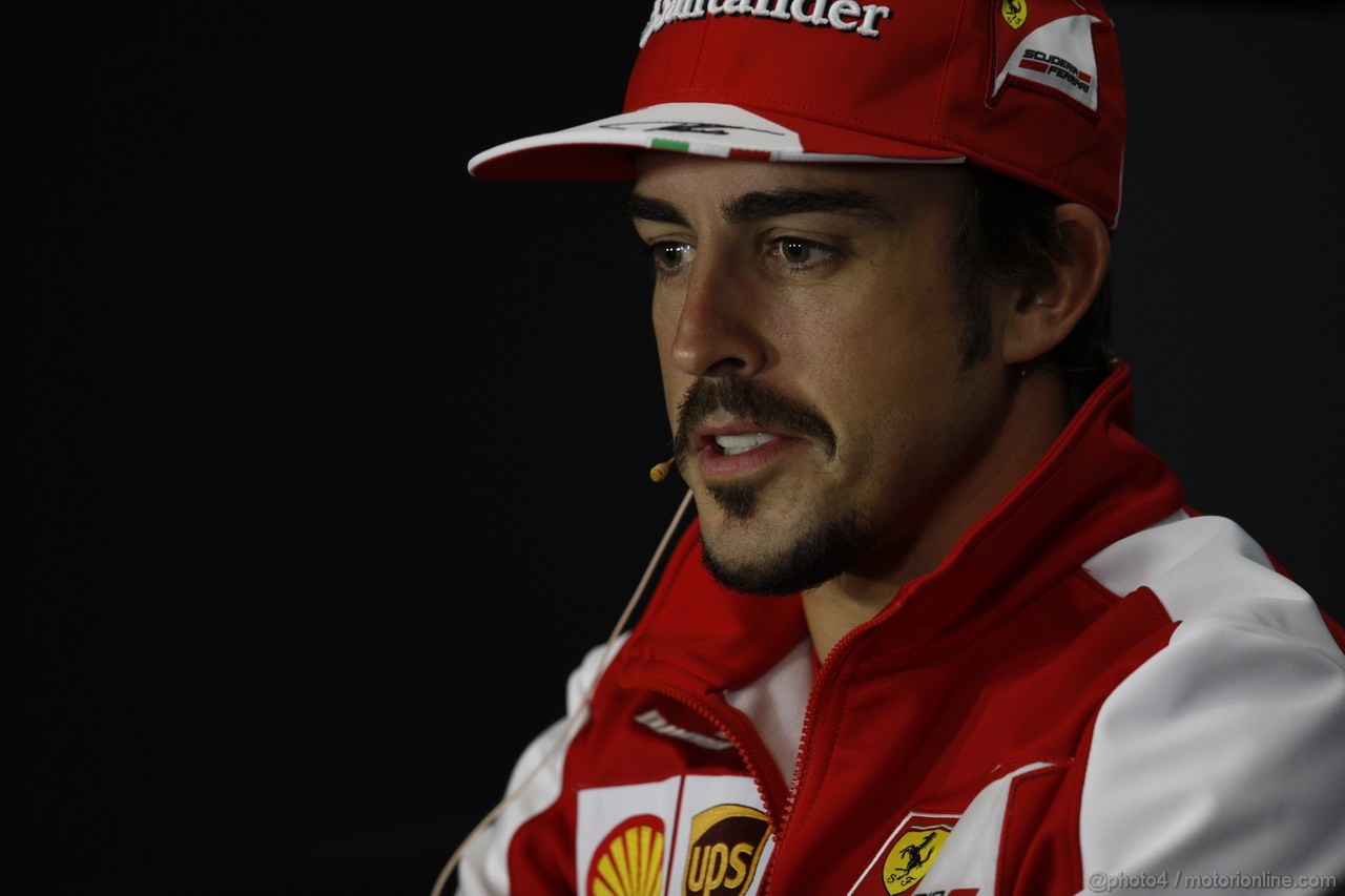 GP GRAN BRETAGNA, 27.06.2013- Giovedi' Press Conference: Fernando Alonso (ESP) Ferrari F138 