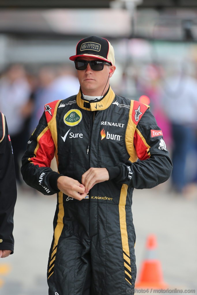 GP GRAN BRETAGNA, 29.06.2013- Free Pratice 3, Kimi Raikkonen (FIN) Lotus F1 Team E21