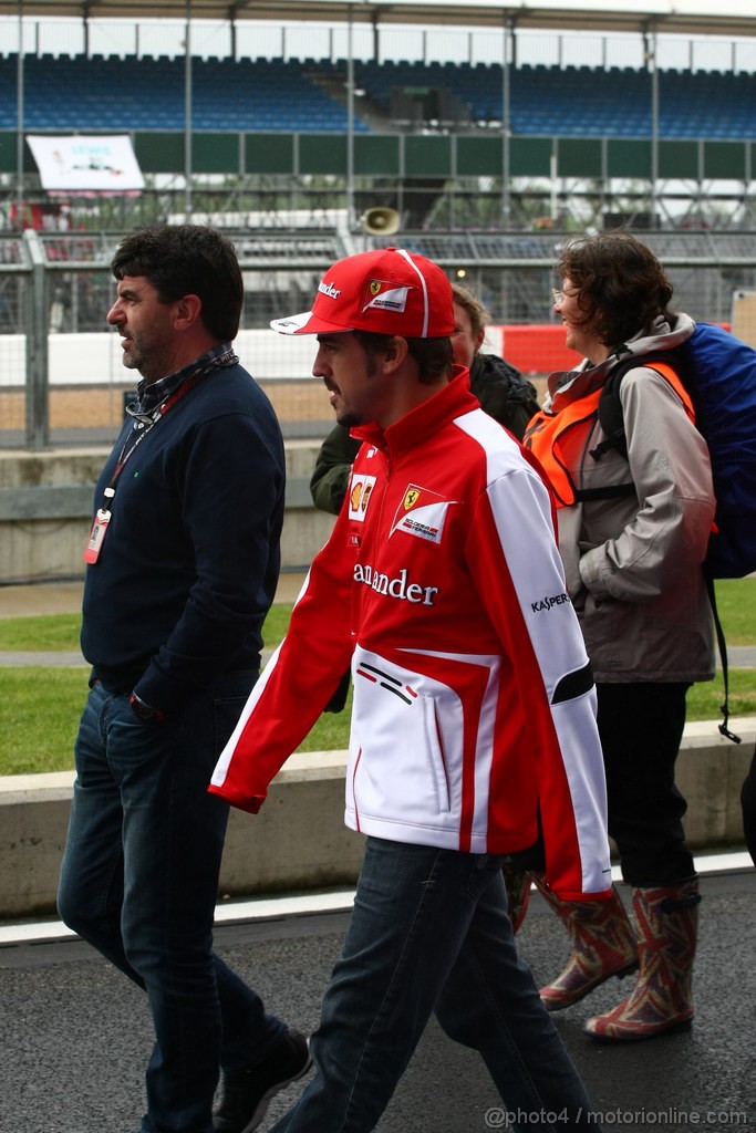 GP GRAN BRETAGNA, 29.06.2013- Free Pratice 3, Fernando Alonso (ESP) Ferrari F138
