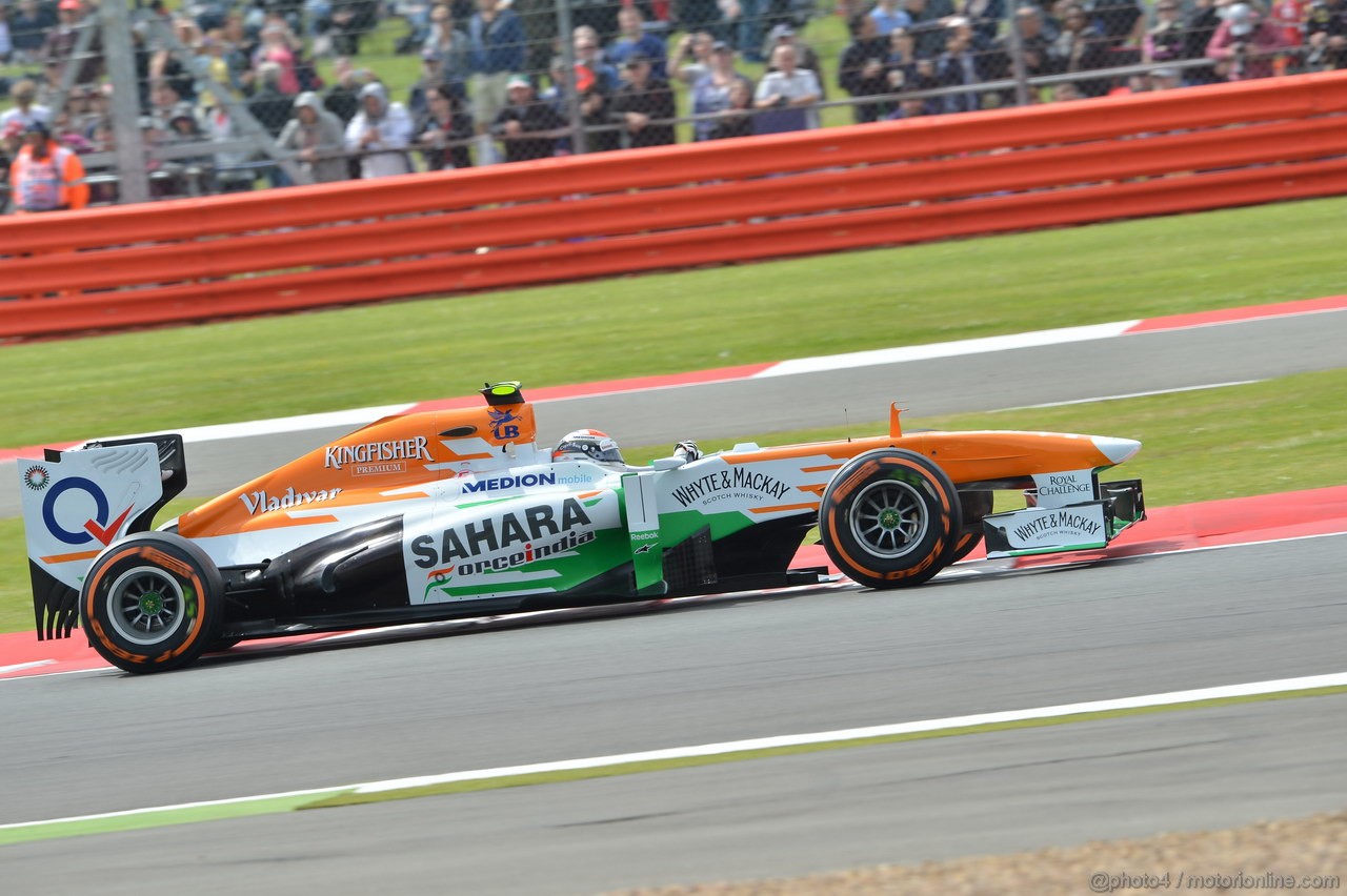 GP GRAN BRETAGNA, 29.06.2013- Free Pratice 3, Adrian Sutil (GER), Sahara Force India F1 Team VJM06