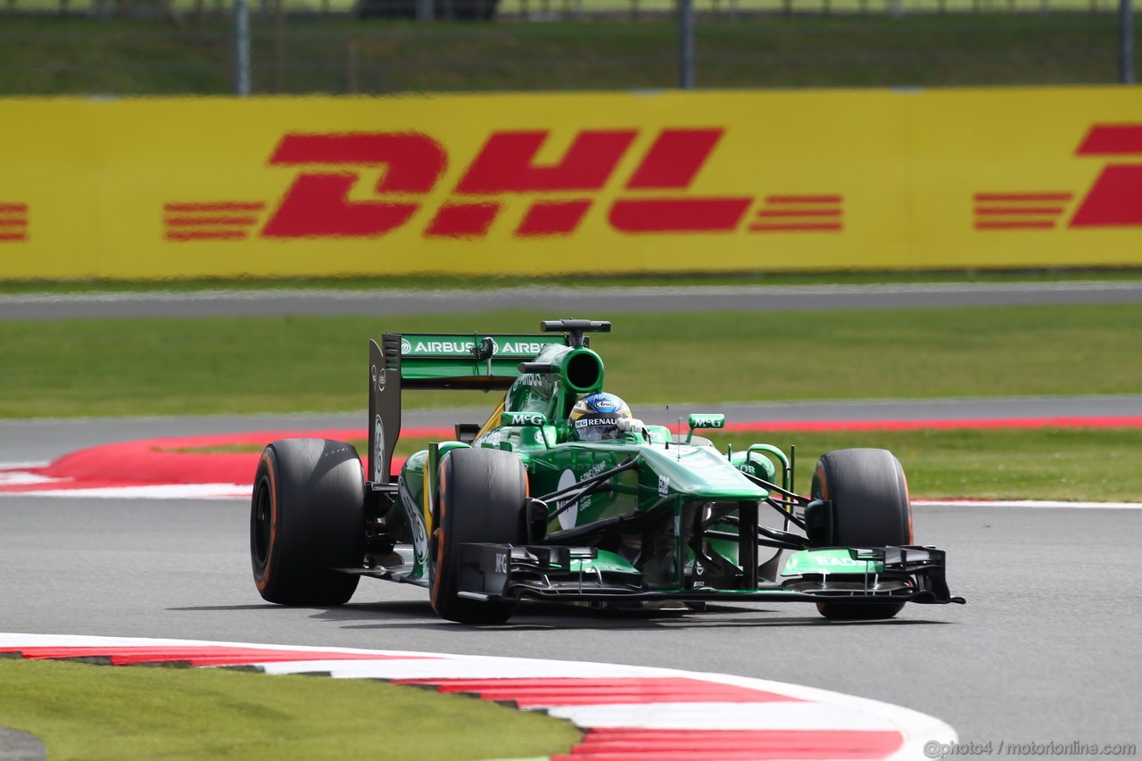 GP GRAN BRETAGNA, 29.06.2013- Free Pratice 3, Charles Pic (FRA) Caterham F1 Team CT03