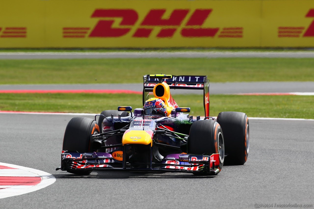 GP GRAN BRETAGNA, 29.06.2013- Free Pratice 3, Mark Webber (AUS) Red Bull Racing RB9