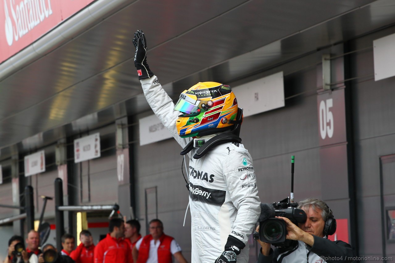 GP GRAN BRETAGNA, 29.06.2013- Qualifiche, Lewis Hamilton (GBR) Mercedes AMG F1 W04 (pole position)