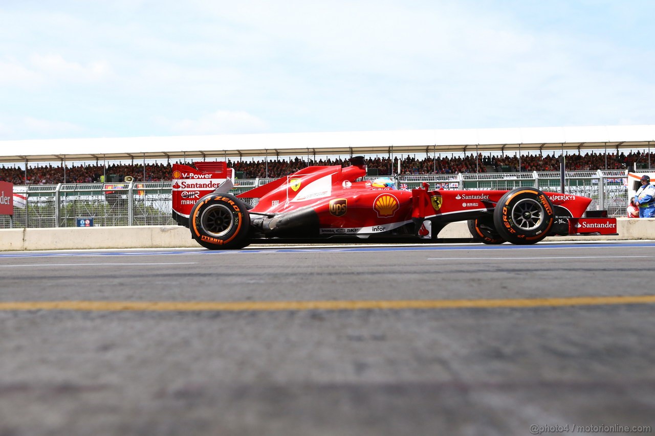 GP GRAN BRETAGNA, 29.06.2013- Qualifiche, Fernando Alonso (ESP) Ferrari F138