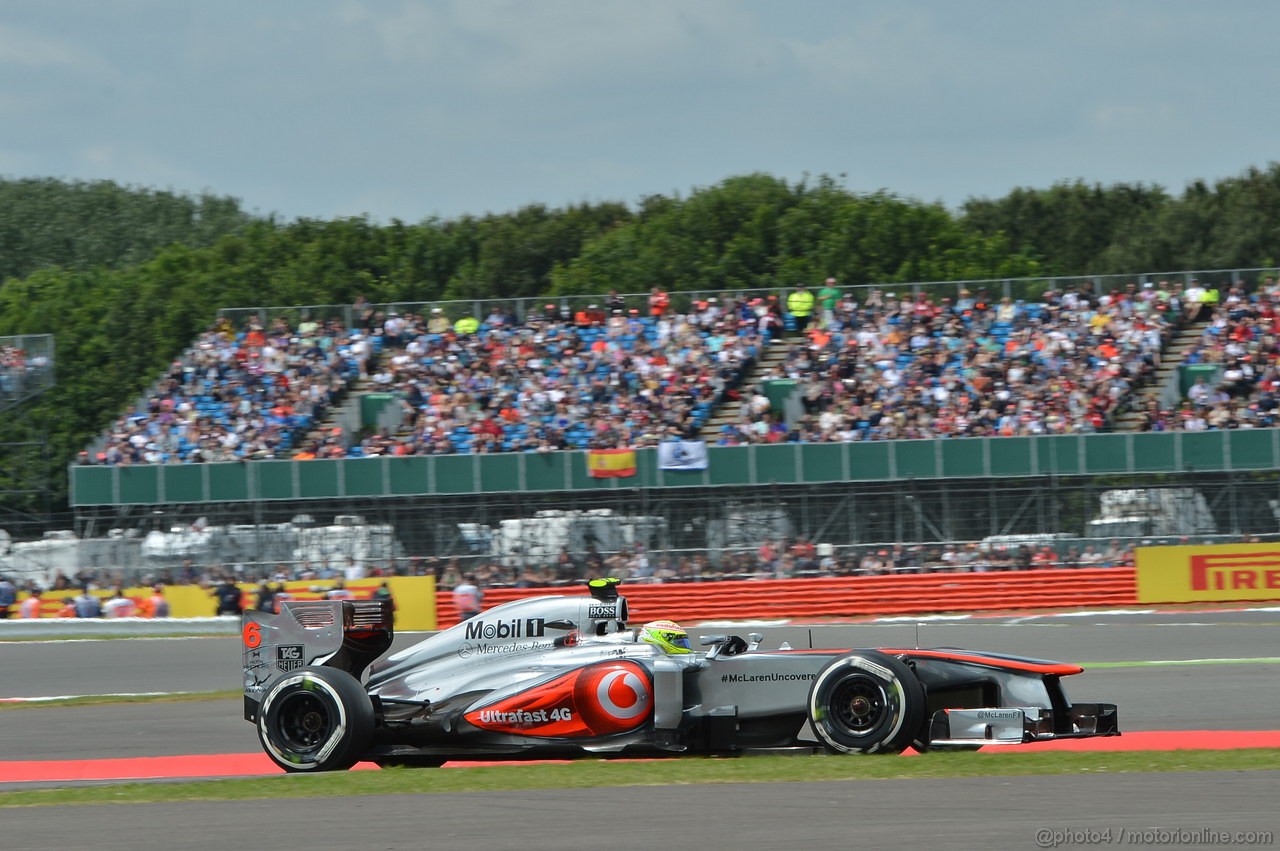 GP GRAN BRETAGNA, 29.06.2013- Qualifiche, Sergio Perez (MEX) McLaren MP4-28