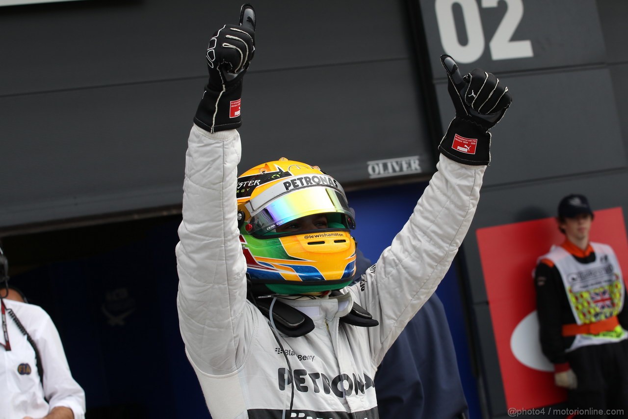 GP GRAN BRETAGNA, 29.06.2013- Qualifiche, Lewis Hamilton (GBR) Mercedes AMG F1 W04 (pole position)