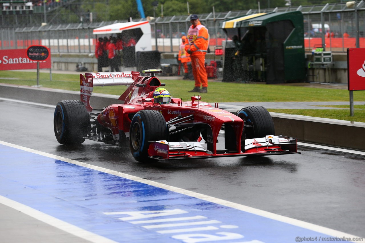 GP GRAN BRETAGNA, 28.06.2013- Free Pratice 1, Felipe Massa (BRA) Ferrari F138