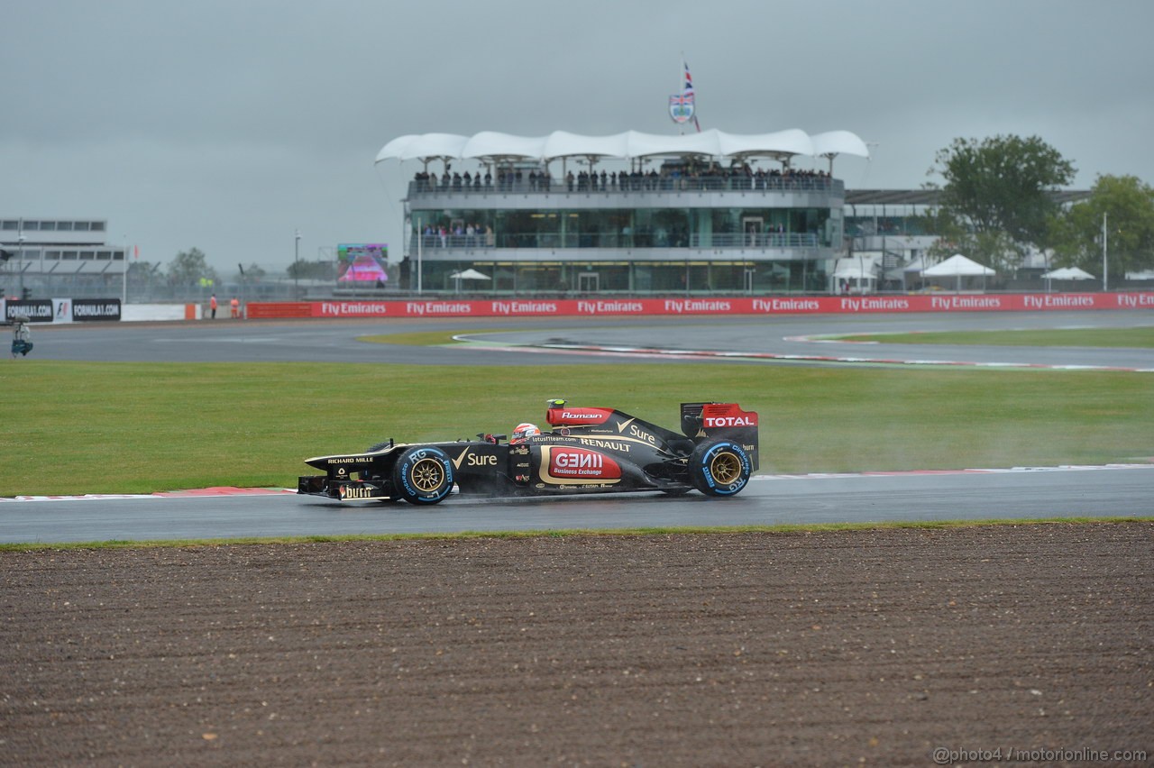 GP GRAN BRETAGNA, 28.06.2013- Free Pratice 1, Romain Grosjean (FRA) Lotus F1 Team E213