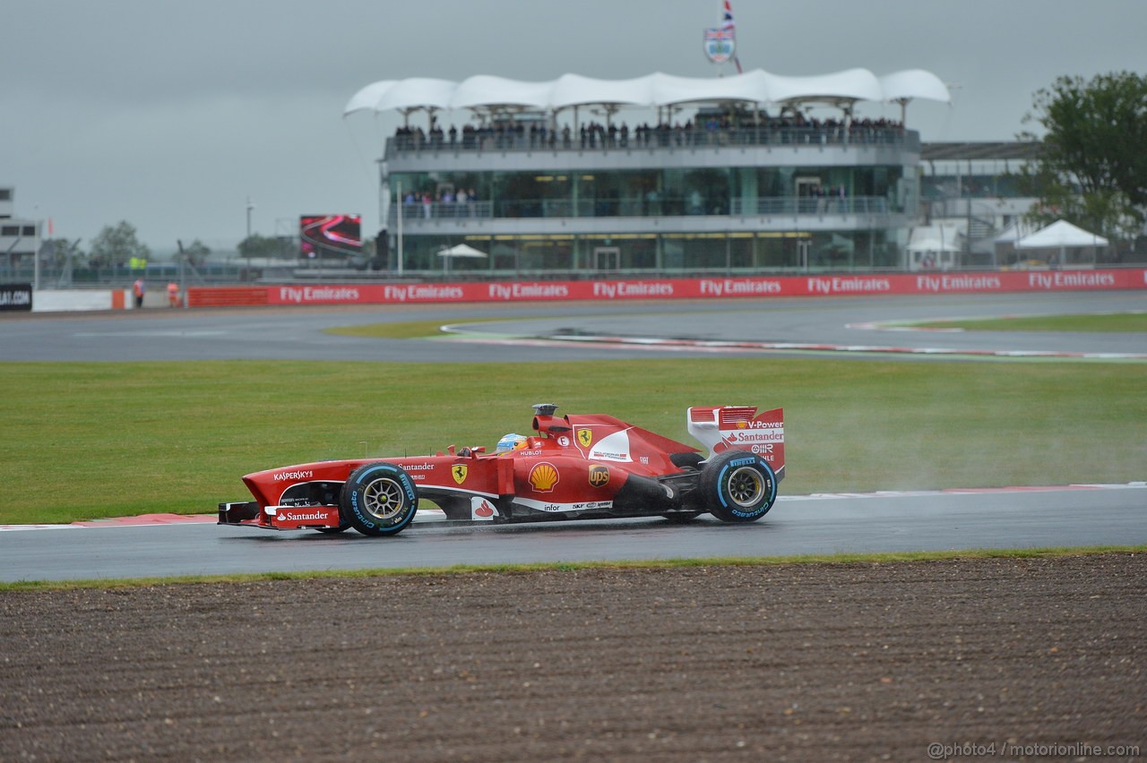 GP GRAN BRETAGNA, 28.06.2013- Free Pratice 1, Fernando Alonso (ESP) Ferrari F138