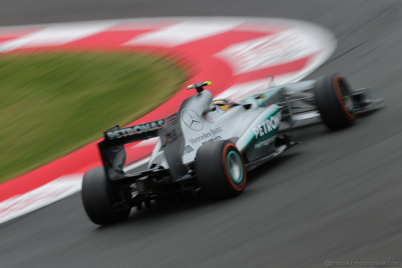 GP GRAN BRETAGNA, 28.06.2013- Free Pratice 2, Lewis Hamilton (GBR) Mercedes AMG F1 W04