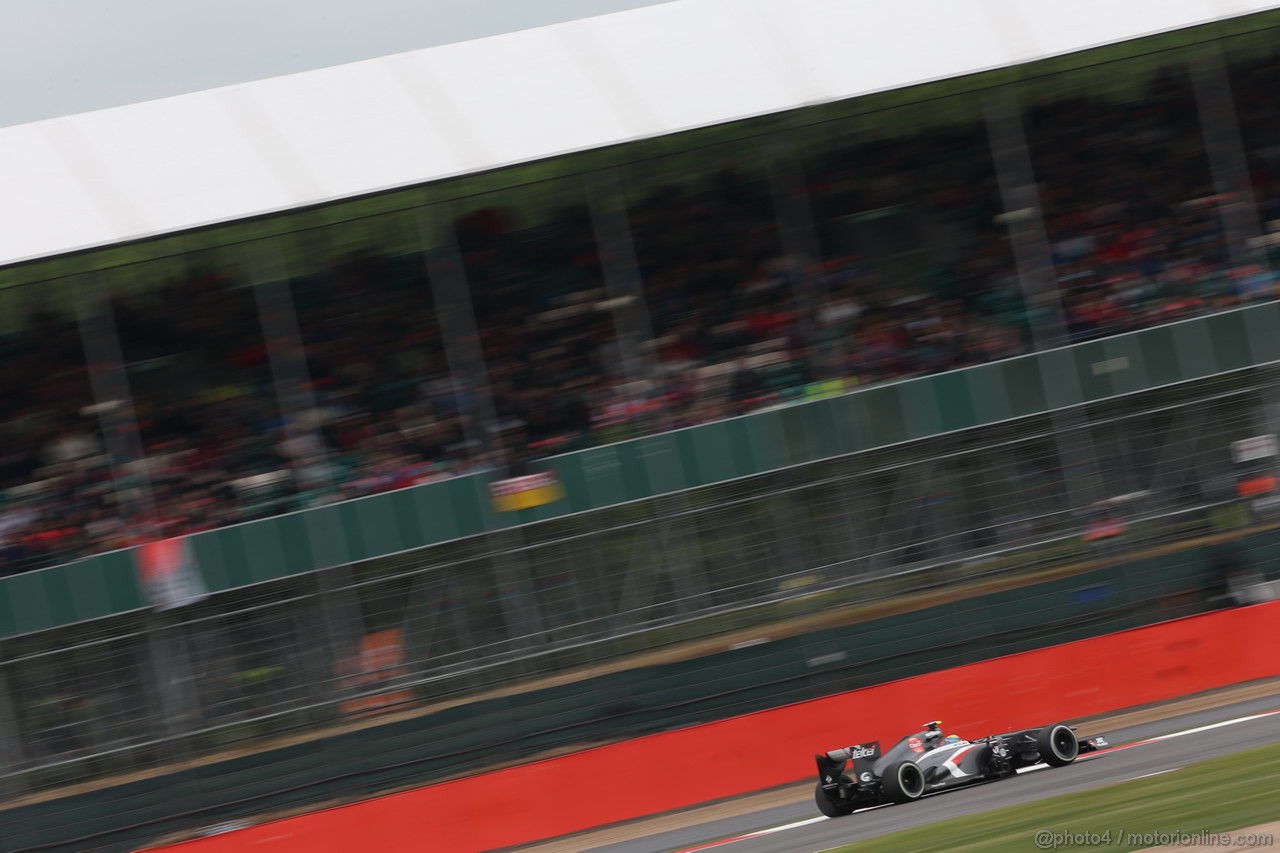 GP GRAN BRETAGNA, 28.06.2013- Free Pratice 2, Esteban Gutierrez (MEX), Sauber F1 Team C32