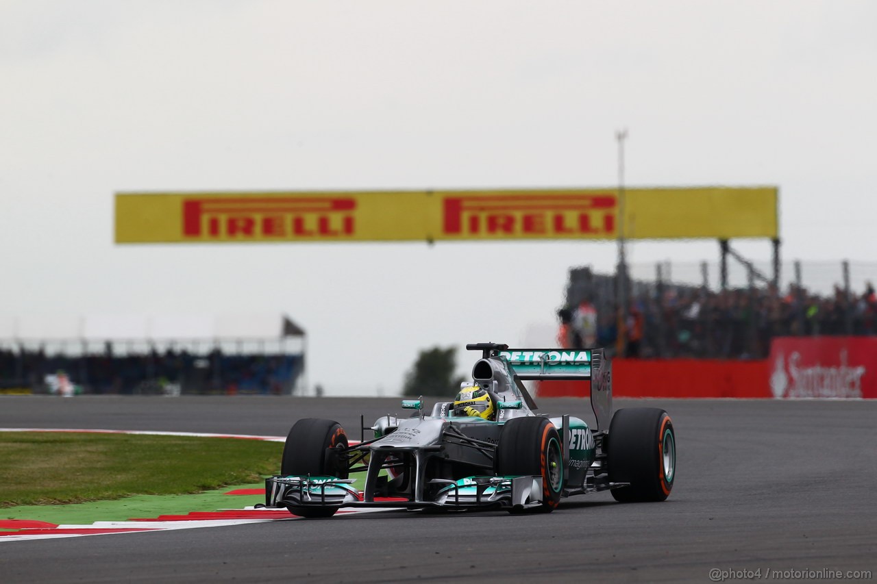 GP GRAN BRETAGNA, 28.06.2013- Free Pratice 2, Nico Rosberg (GER) Mercedes AMG F1 W04