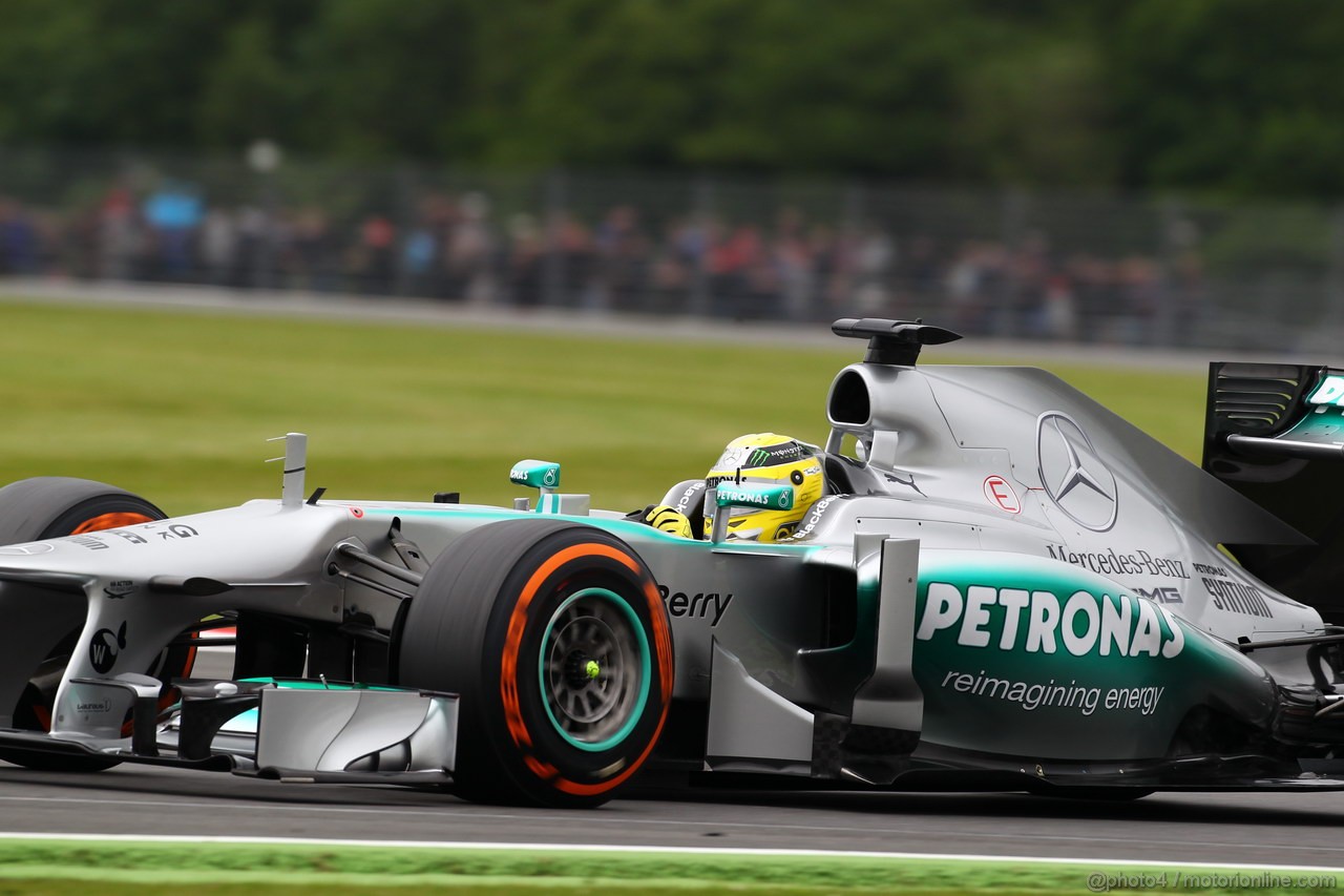 GP GRAN BRETAGNA, 28.06.2013- Free Pratice 2, Nico Rosberg (GER) Mercedes AMG F1 W04