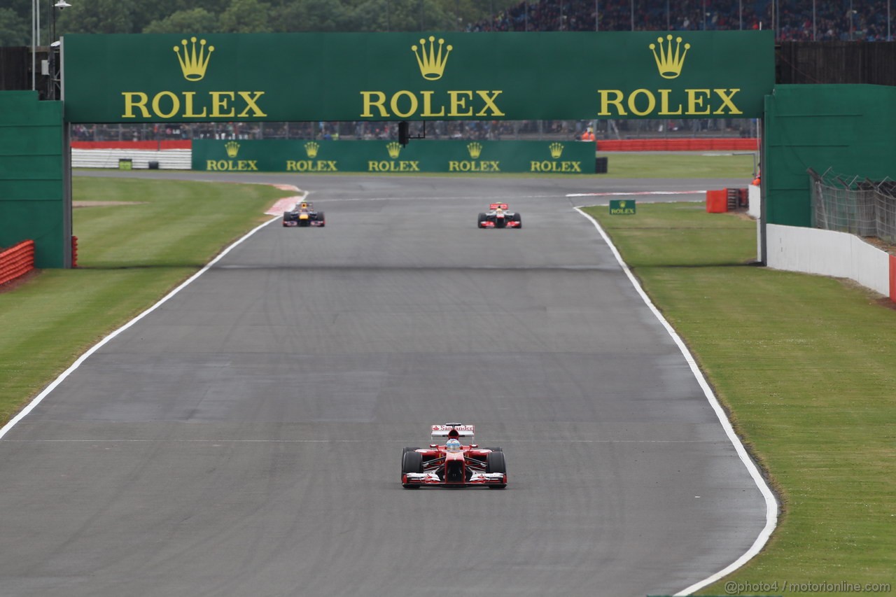 GP GRAN BRETAGNA, 28.06.2013- Free Pratice 2, Fernando Alonso (ESP) Ferrari F138