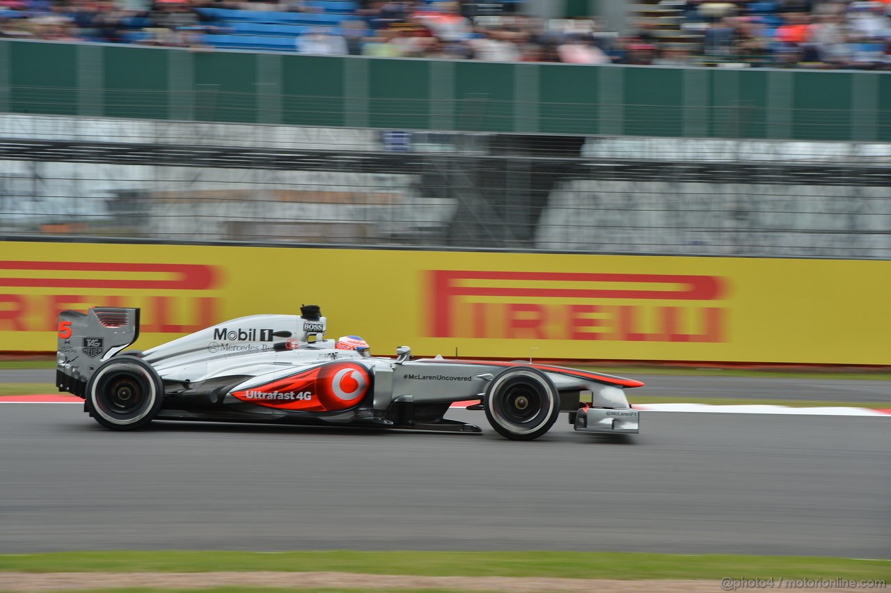 GP GRAN BRETAGNA, 28.06.2013- Free Pratice 2, Jenson Button (GBR) McLaren Mercedes MP4-28