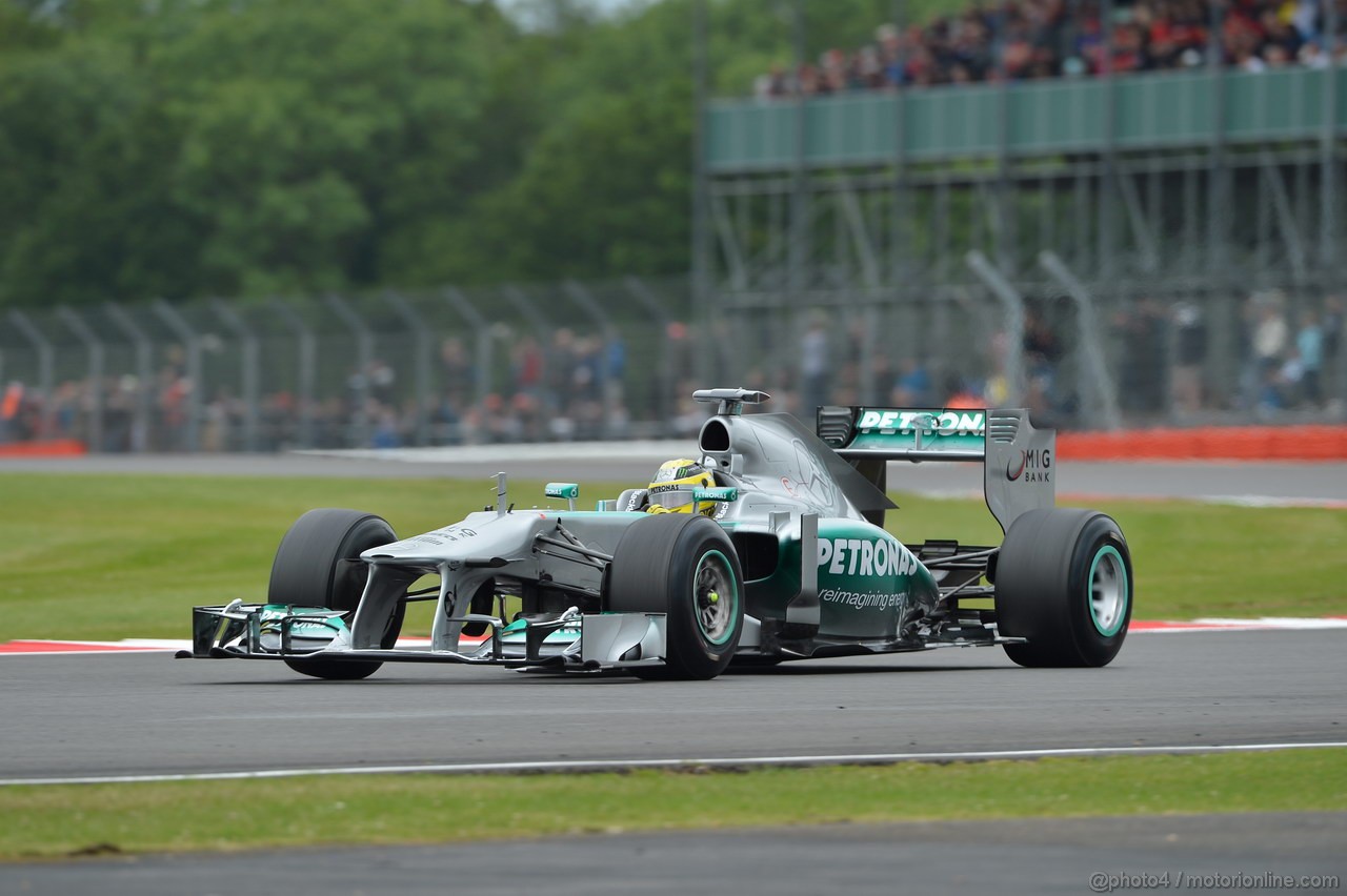 GP GRAN BRETAGNA, 28.06.2013- Free Pratice 2, Nico Rosberg (GER) Mercedes AMG F1 W04