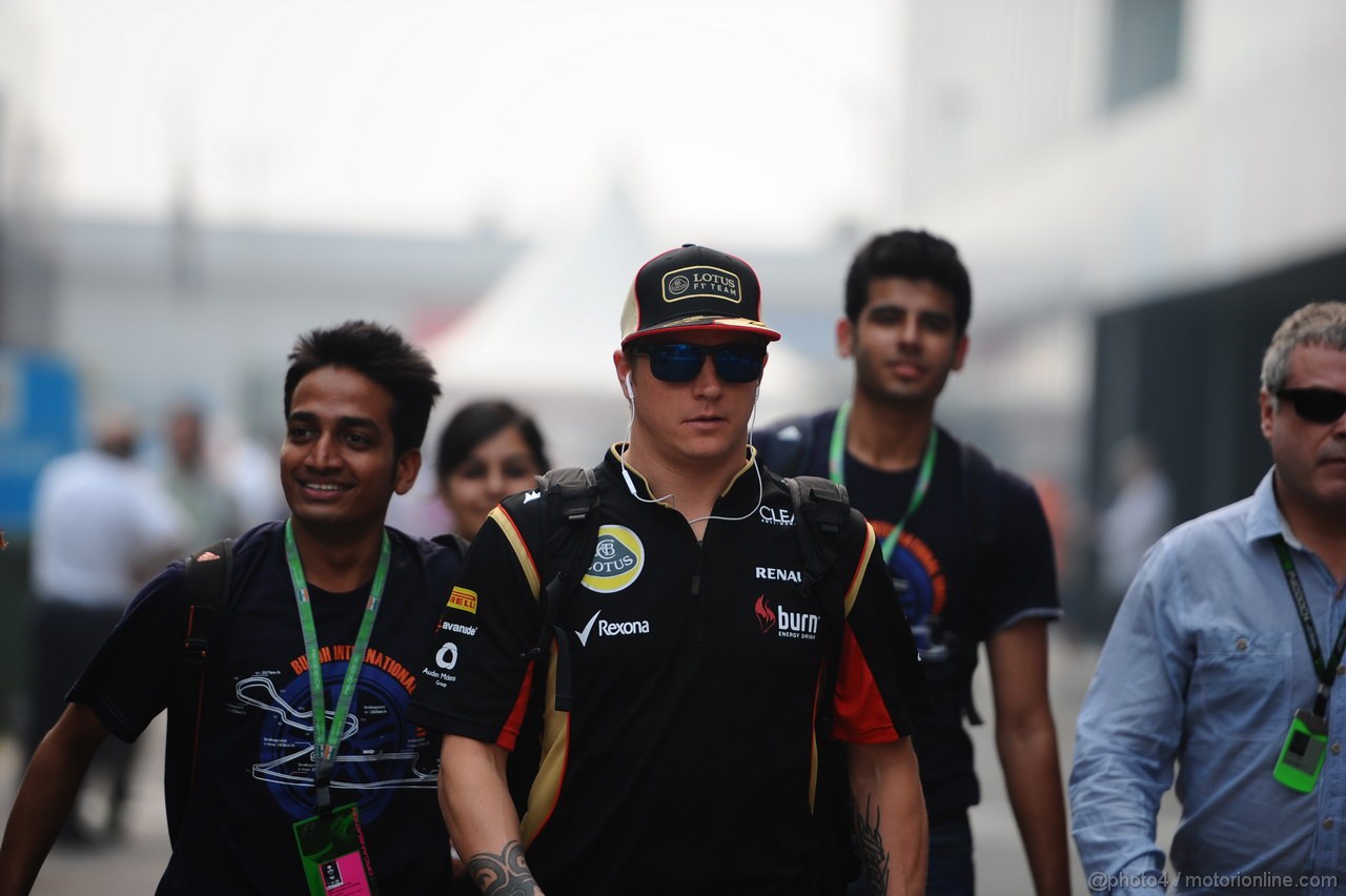 GP INDIA, 27.10.2013- Kimi Raikkonen (FIN) Lotus F1 Team E21 