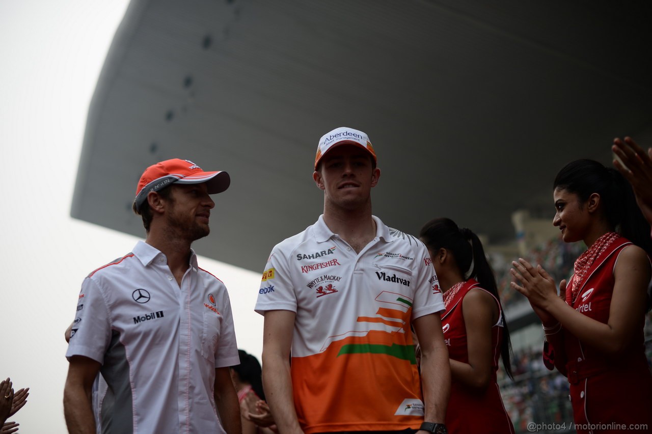 GP INDIA, 27.10.2013- Drivers parade: Paul di Resta (GBR) Sahara Force India F1 Team VJM06 