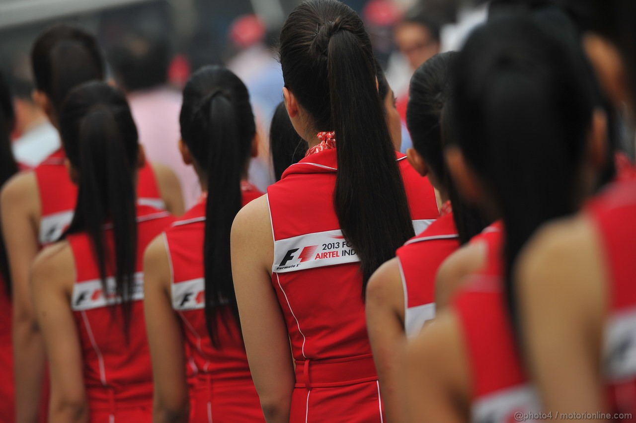 GP INDIA, 27.10.2013- Drivers parade: Ragazzas