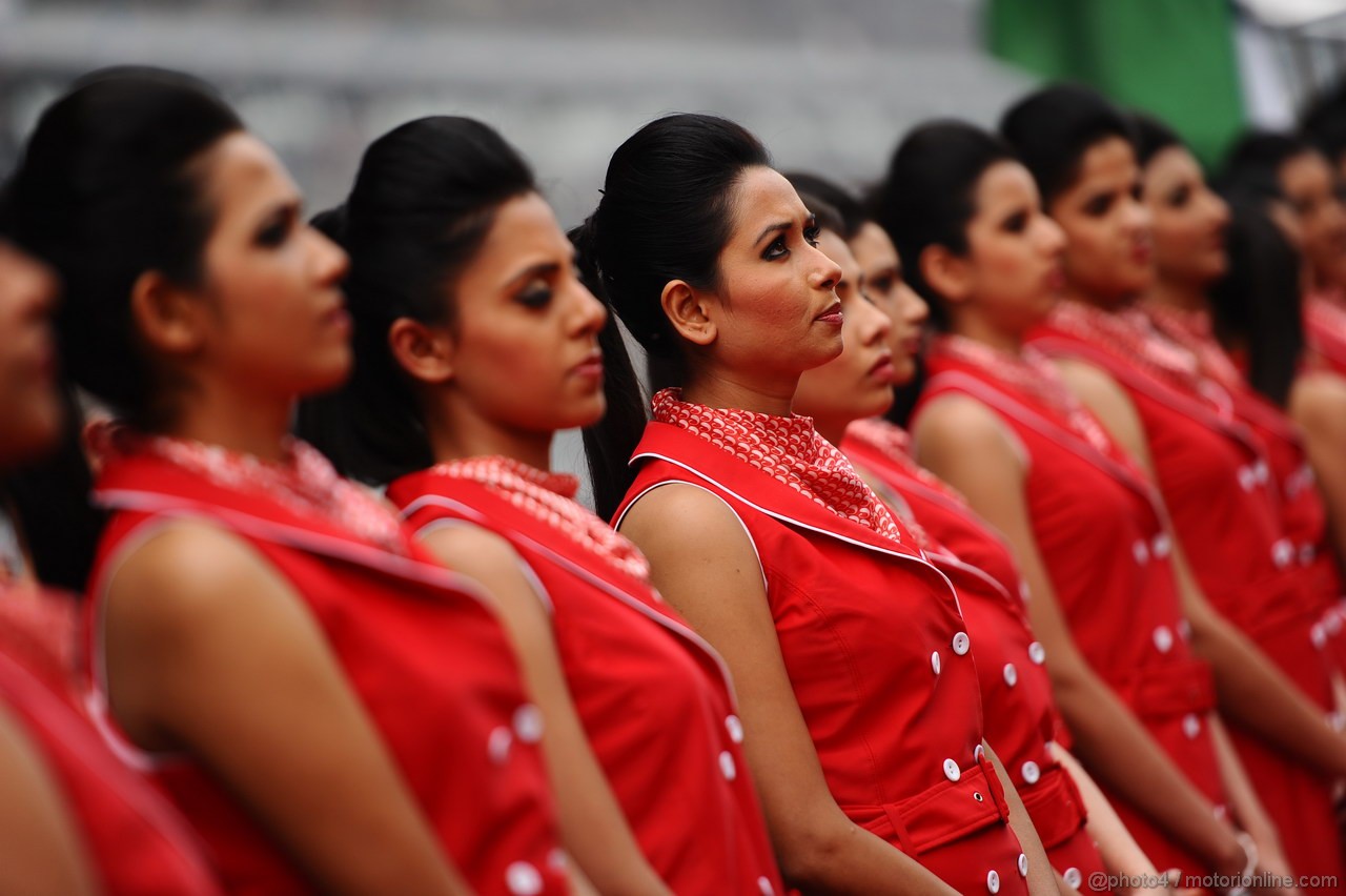 GP INDIA, 27.10.2013- Drivers parade: Ragazzas