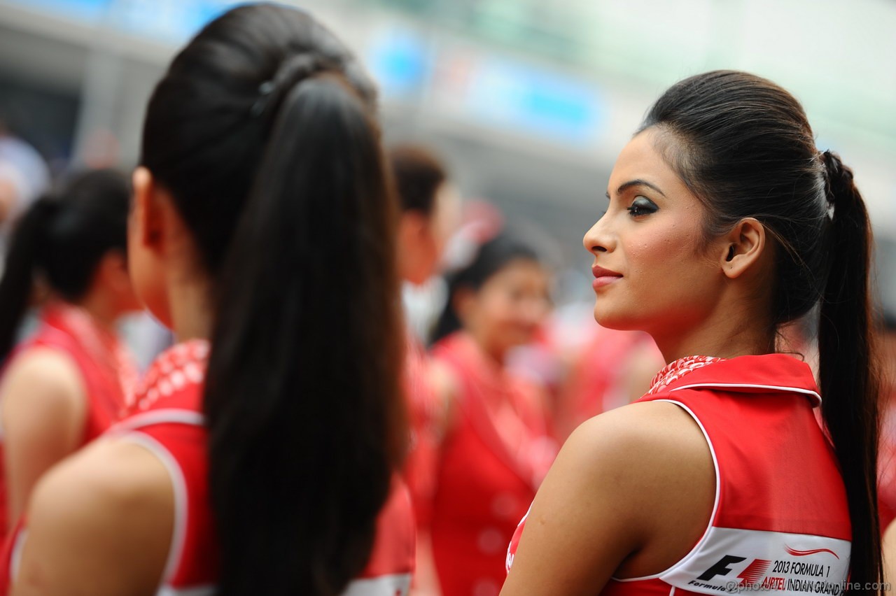 GP INDIA, 27.10.2013- Drivers parade: Ragazzas