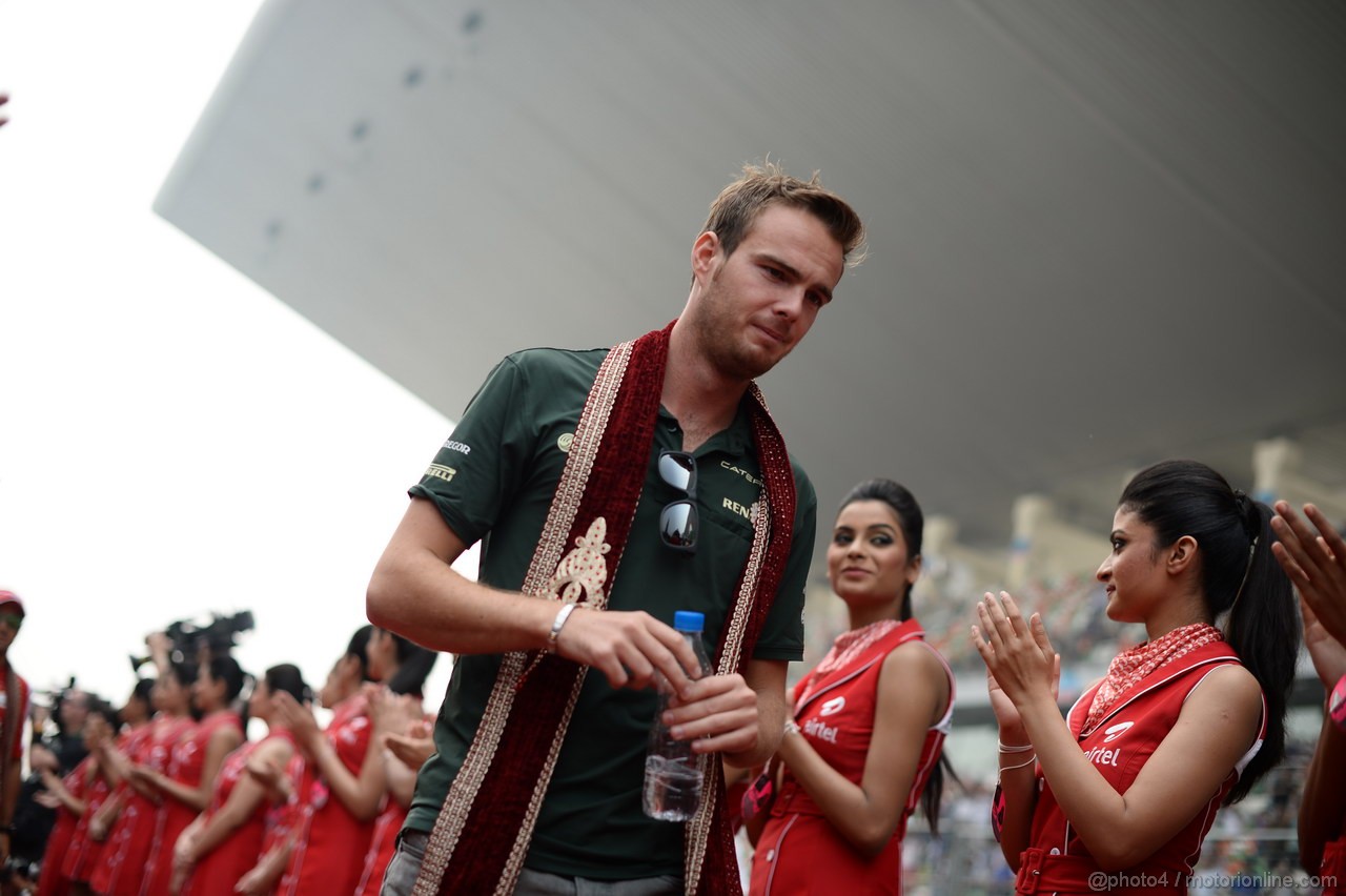 GP INDIA, 27.10.2013- Drivers parade: Giedo Van der Garde (NED), Caterham F1 Team CT03 