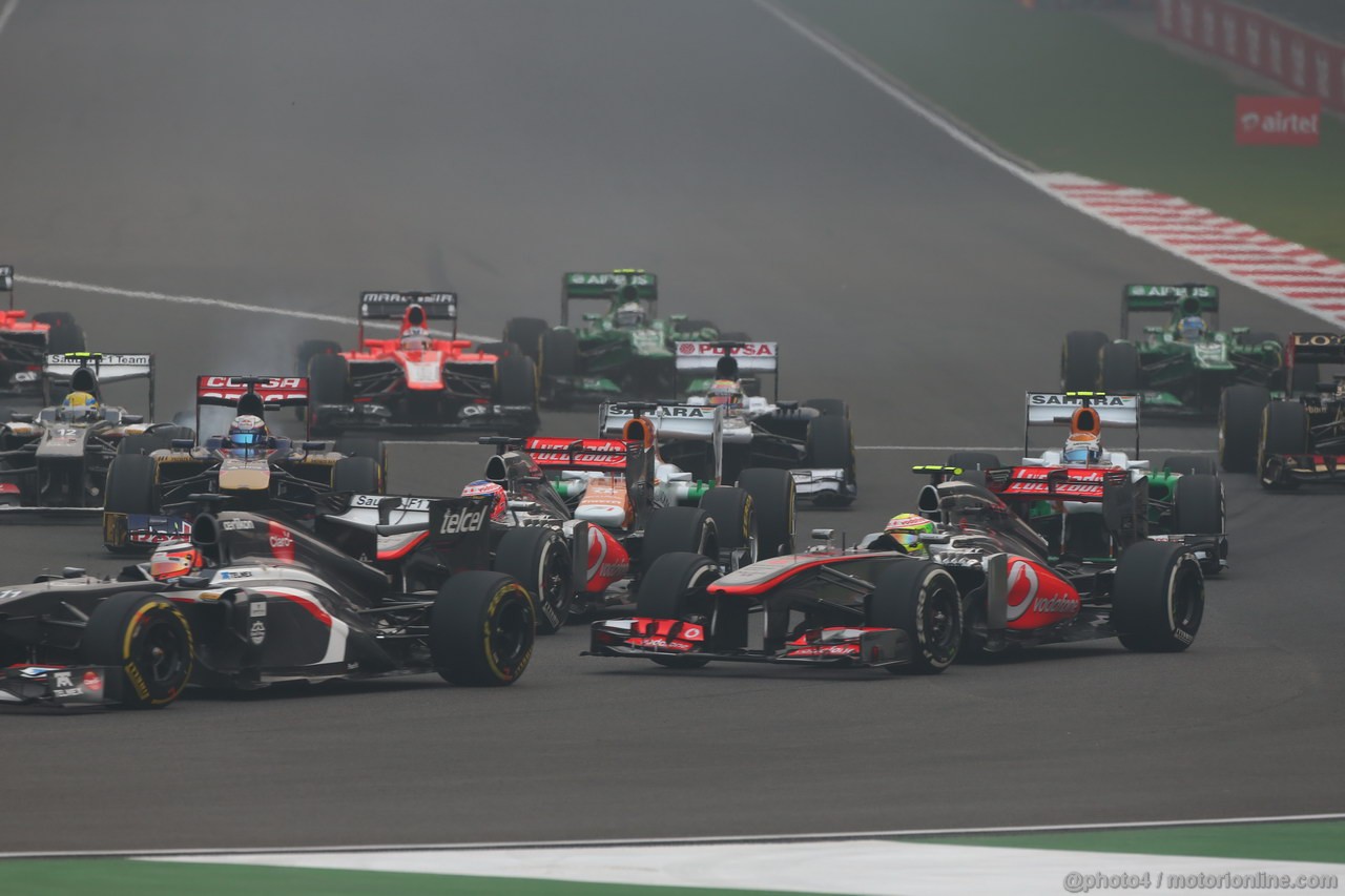 GP INDIA, 27.10.2013- Gara: Start of the race 