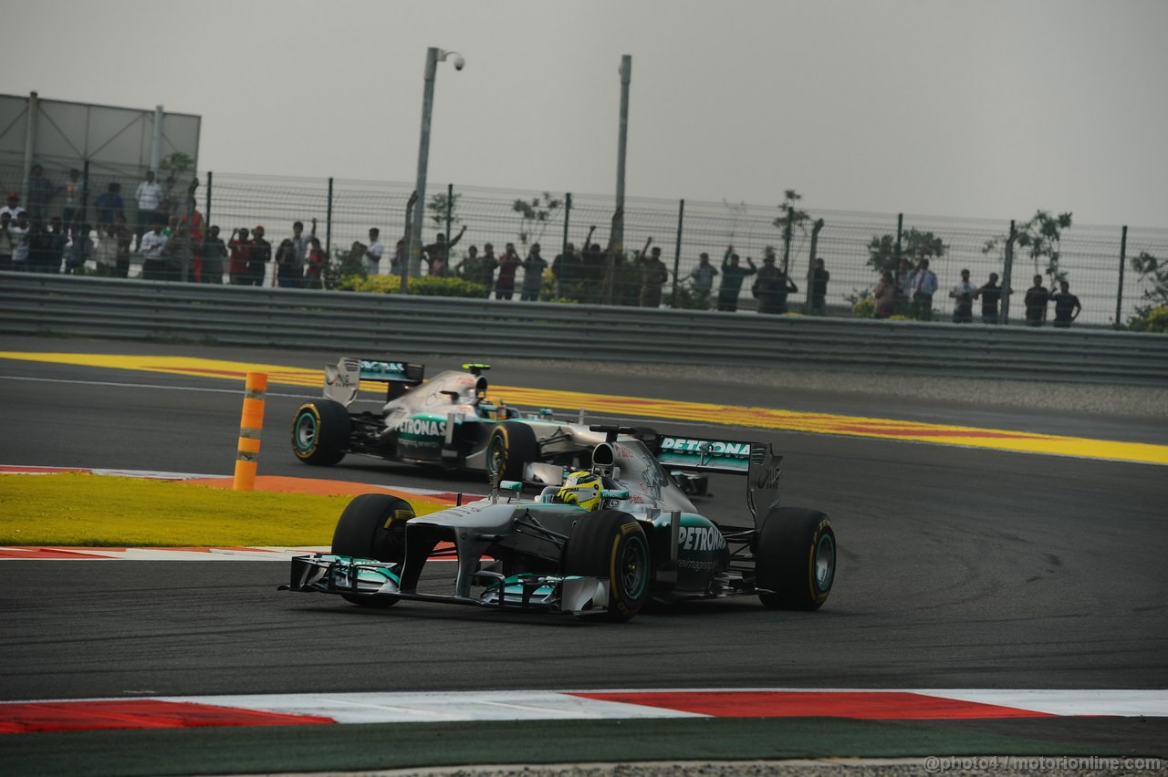 GP INDIA, 27.10.2013- Gara: Nico Rosberg (GER) Mercedes AMG F1 W04 