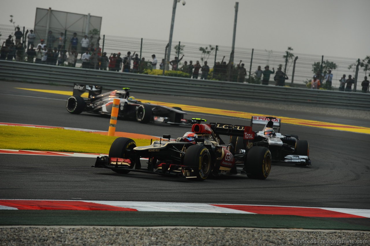 GP INDIA, 27.10.2013- Gara: Romain Grosjean (FRA) Lotus F1 Team E21 
