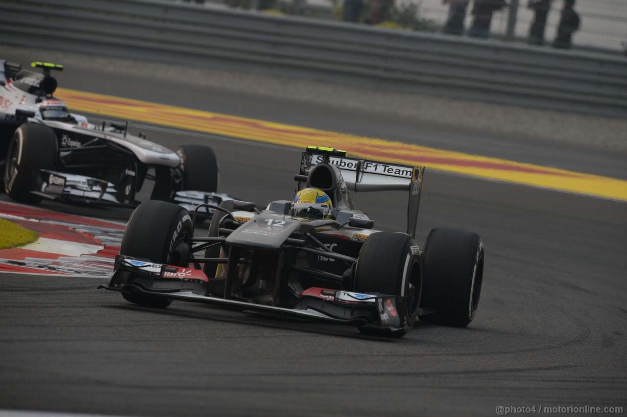 GP INDIA, 27.10.2013- Gara: Esteban Gutierrez (MEX), Sauber F1 Team C32 