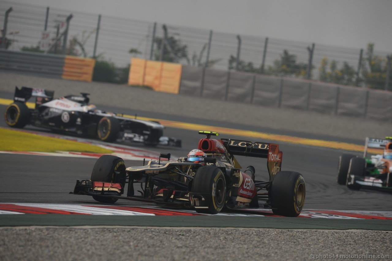 GP INDIA, 27.10.2013- Gara: Romain Grosjean (FRA) Lotus F1 Team E21 