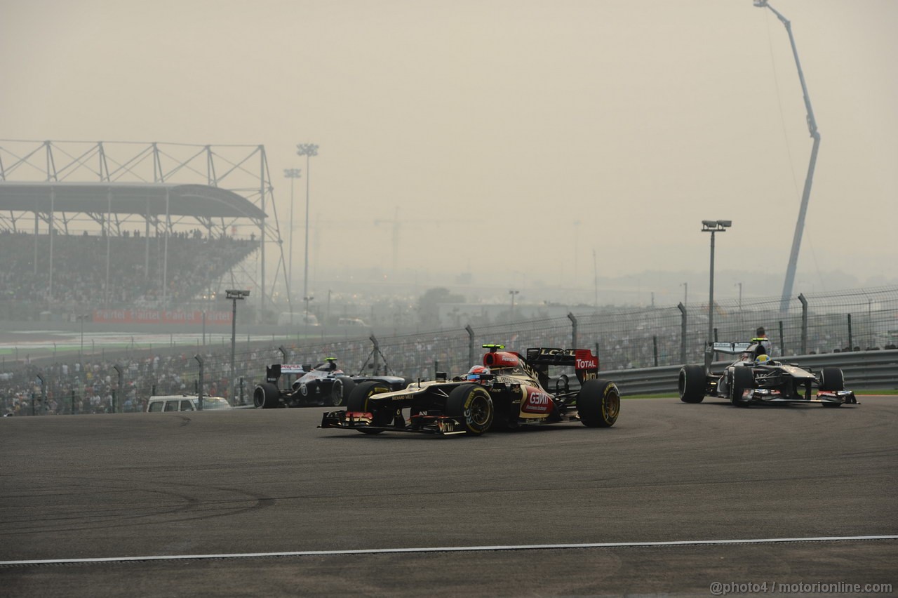 GP INDIA, 27.10.2013- Gara: Romain Grosjean (FRA) Lotus F1 Team E21 
