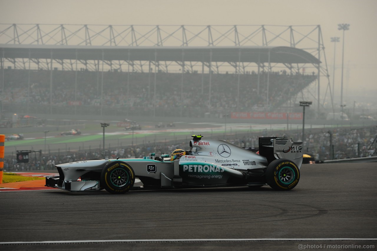 GP INDIA, 27.10.2013- Gara: Lewis Hamilton (GBR) Mercedes AMG F1 W04 