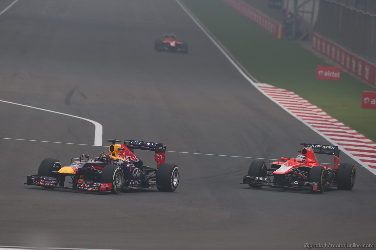 GP INDIA, 27.10.2013- Gara: Sebastian Vettel (GER) Red Bull Racing RB9 
