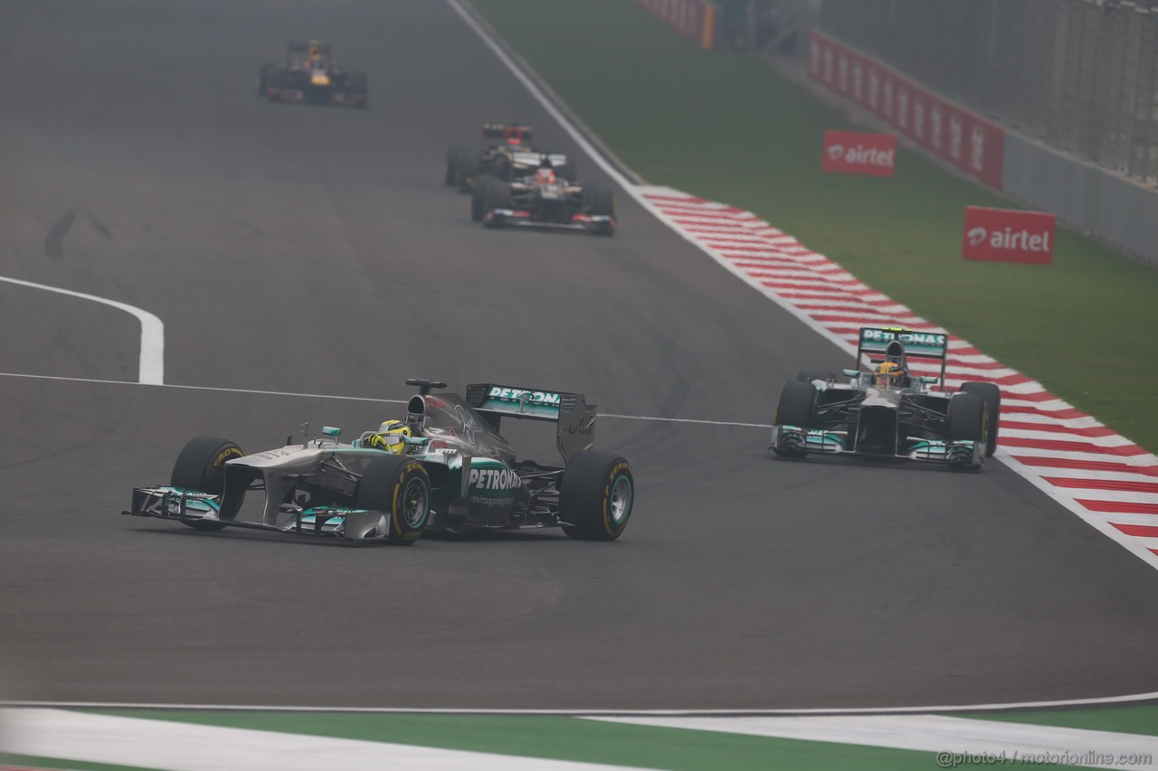 GP INDIA, 27.10.2013- Gara: Nico Rosberg (GER) Mercedes AMG F1 W04 