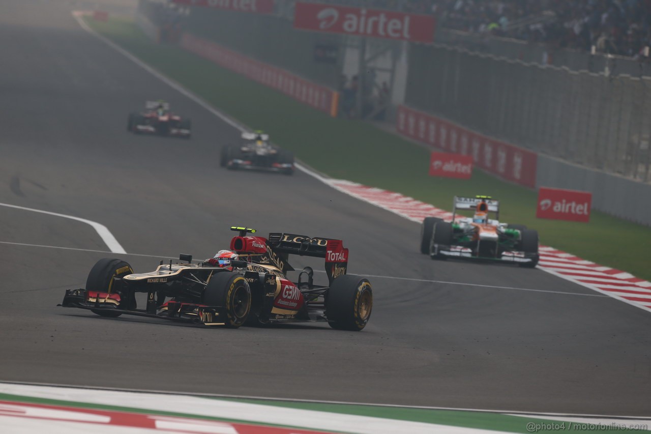 GP INDIA, 27.10.2013- Gara: Romain Grosjean (FRA) Lotus F1 Team E21 