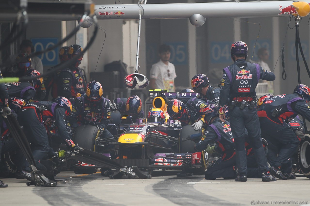 GP INDIA, 27.10.2013- Gara: Mark Webber (AUS) Red Bull Racing RB9 