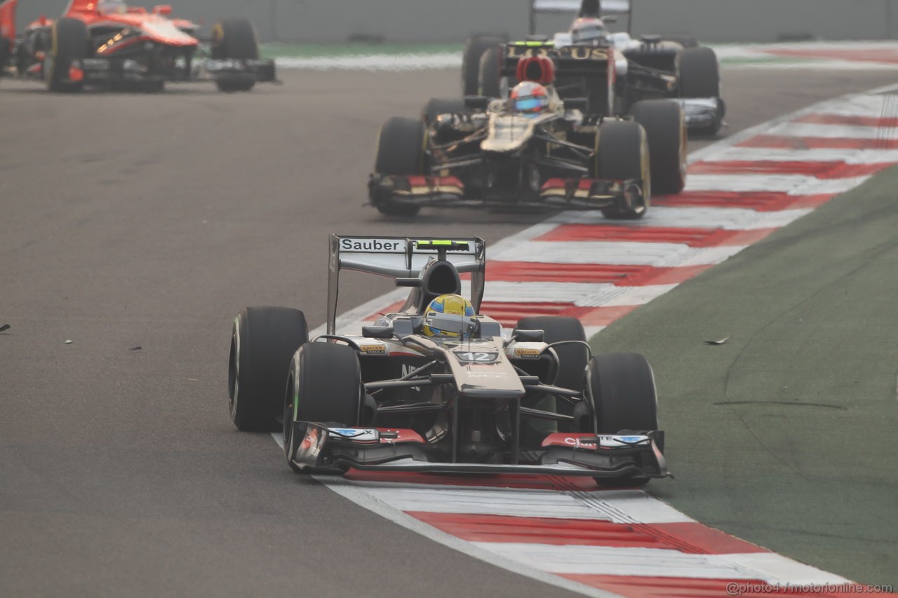GP INDIA, 27.10.2013- Gara: Esteban Gutierrez (MEX), Sauber F1 Team C32 