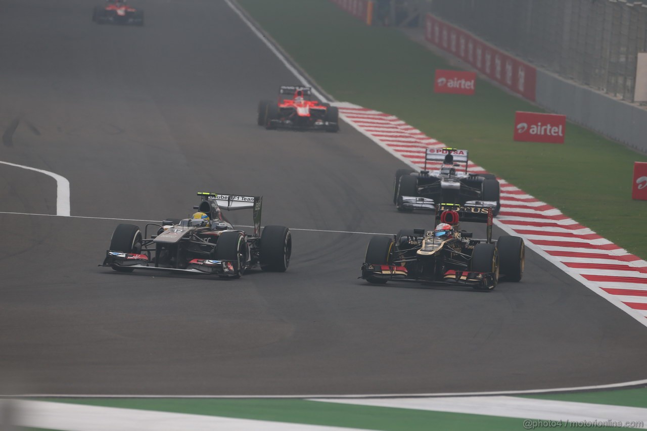 GP INDIA, 27.10.2013- Gara: Esteban Gutierrez (MEX), Sauber F1 Team C32 