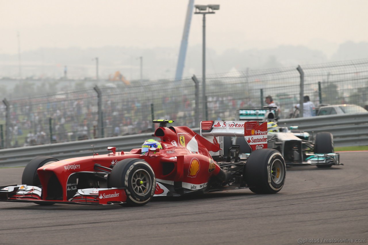 GP INDIA, 27.10.2013- Gara: Felipe Massa (BRA) Ferrari F138 