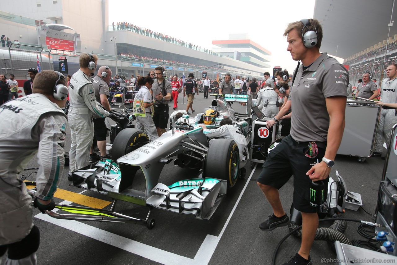GP INDIA, 27.10.2013- Gara: Lewis Hamilton (GBR) Mercedes AMG F1 W04 