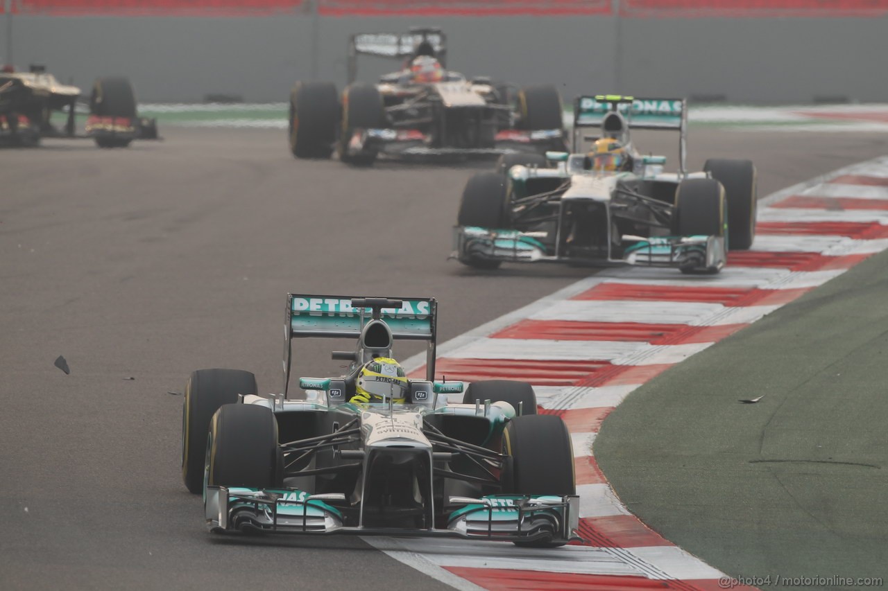 GP INDIA, 27.10.2013- Gara: Nico Rosberg (GER) Mercedes AMG F1 W04 