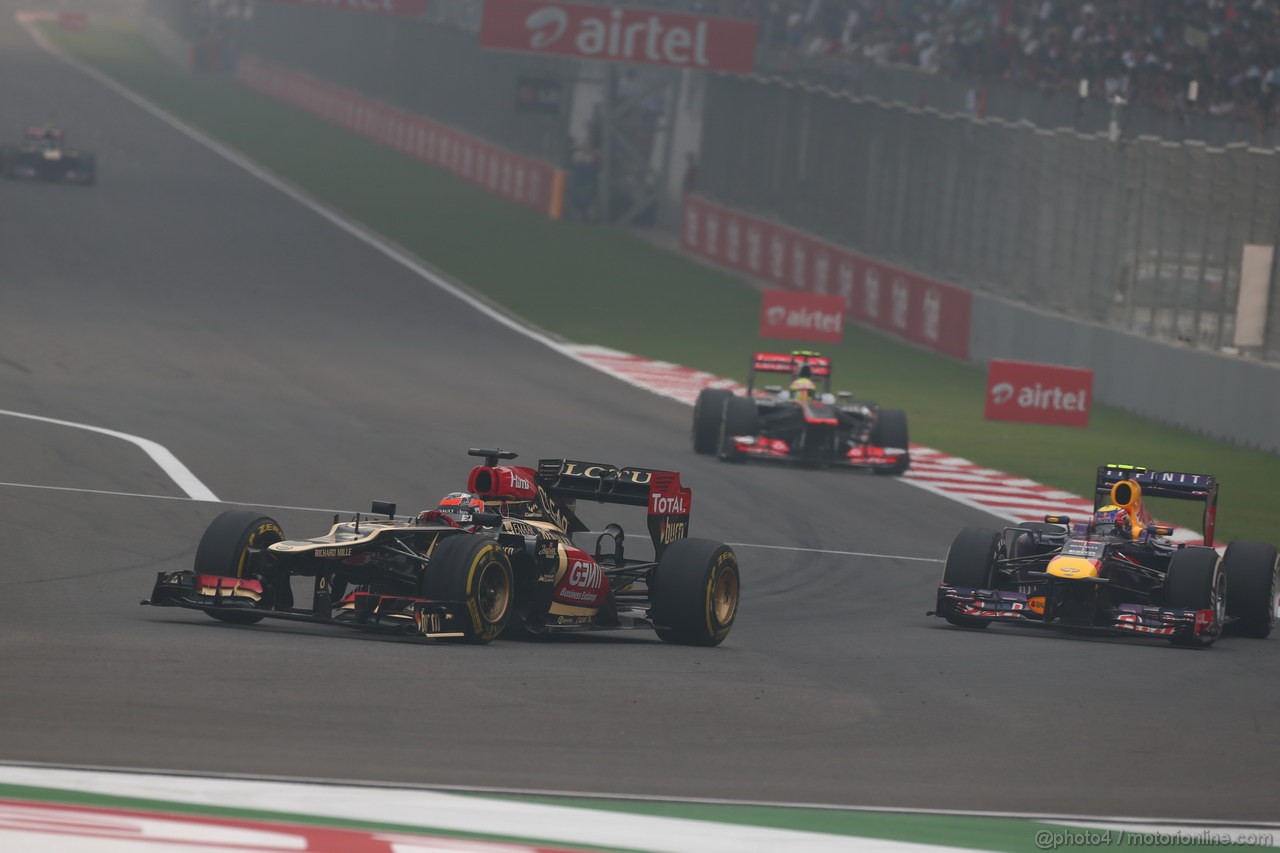 GP INDIA, 27.10.2013- Gara: Kimi Raikkonen (FIN) Lotus F1 Team E21 