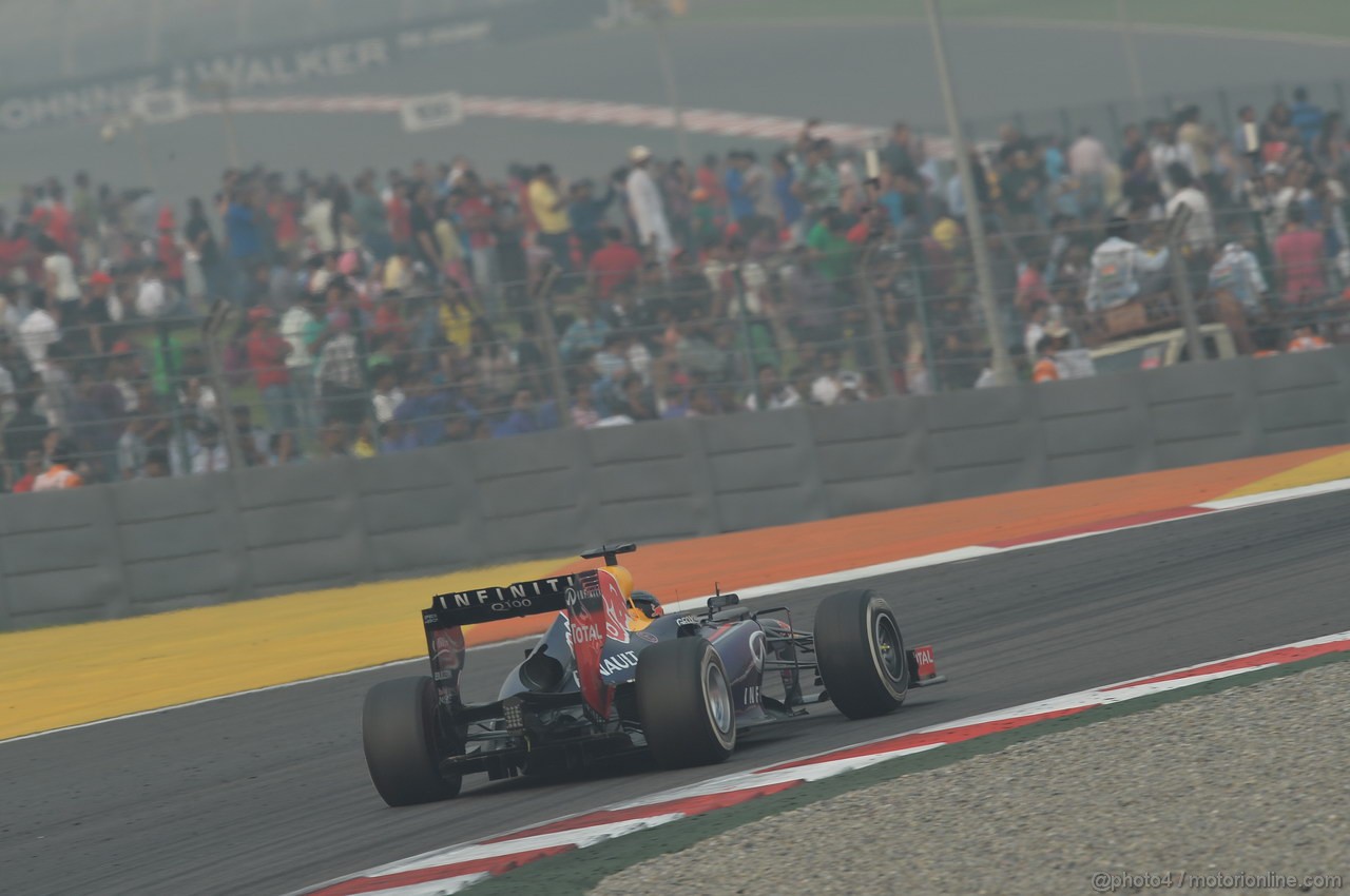 GP INDIA, 27.10.2013- Gara: Sebastian Vettel (GER) Red Bull Racing RB9 