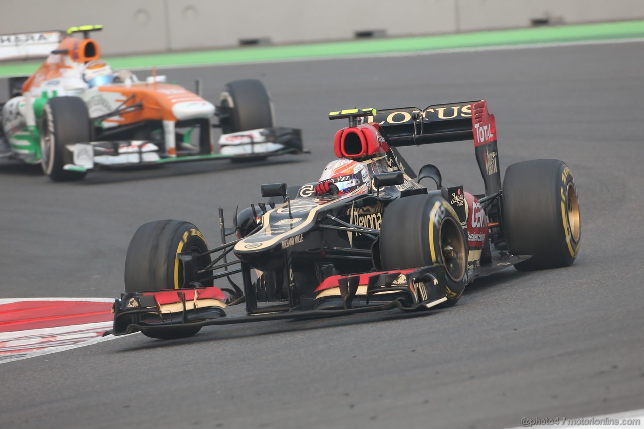 GP INDIA, 27.10.2013- Gara: Romain Grosjean (FRA) Lotus F1 Team E21 