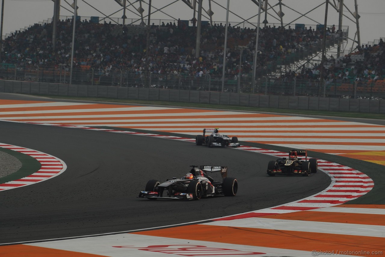 GP INDIA, 27.10.2013- Gara: Nico Hulkenberg (GER) Sauber F1 Team C32 