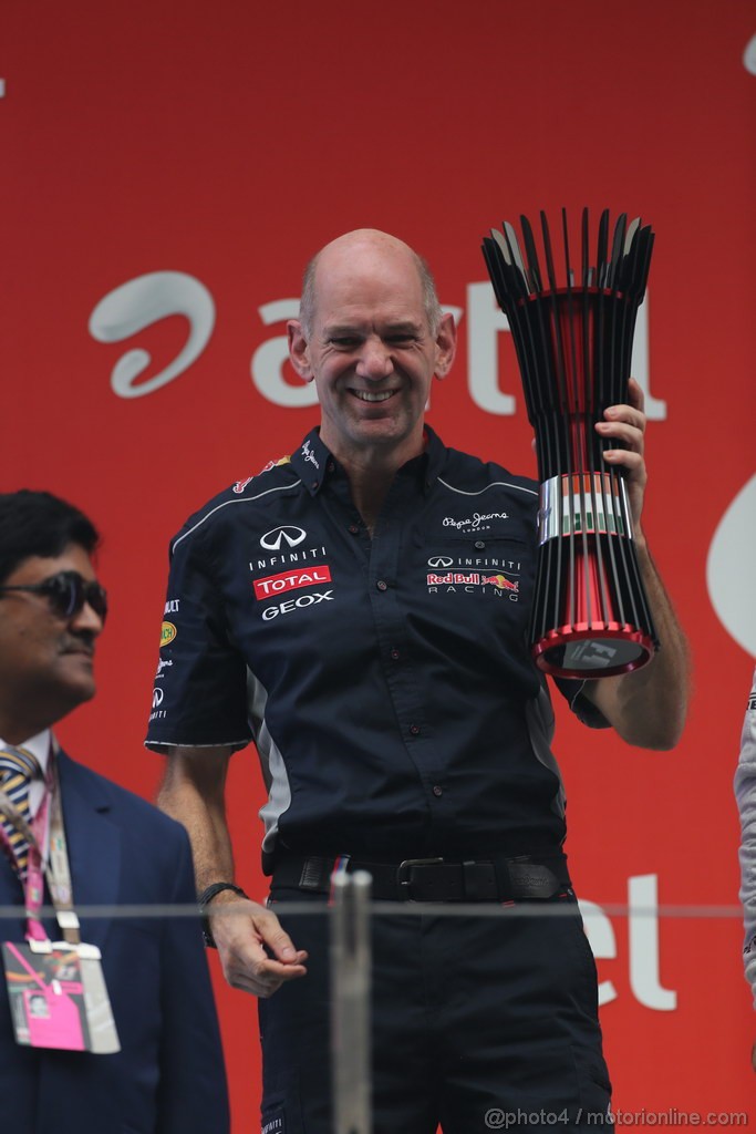 GP INDIA, 27.10.2013- Podium: Adrian Newey (GBR), Red Bull Racing , Technical Operations Director 